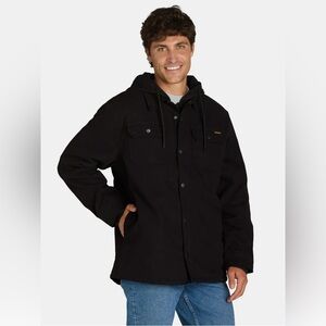 Brahma Men's Black Hooded Jacket-EUC